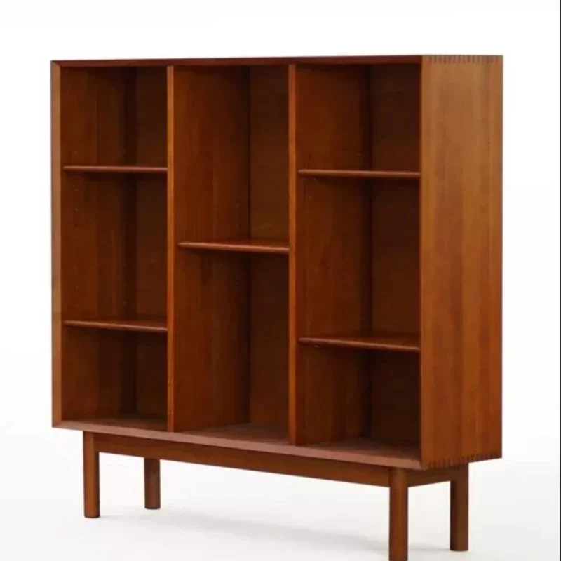 

Doorless square , solid wood retro, medieval low case side , shelf , locker