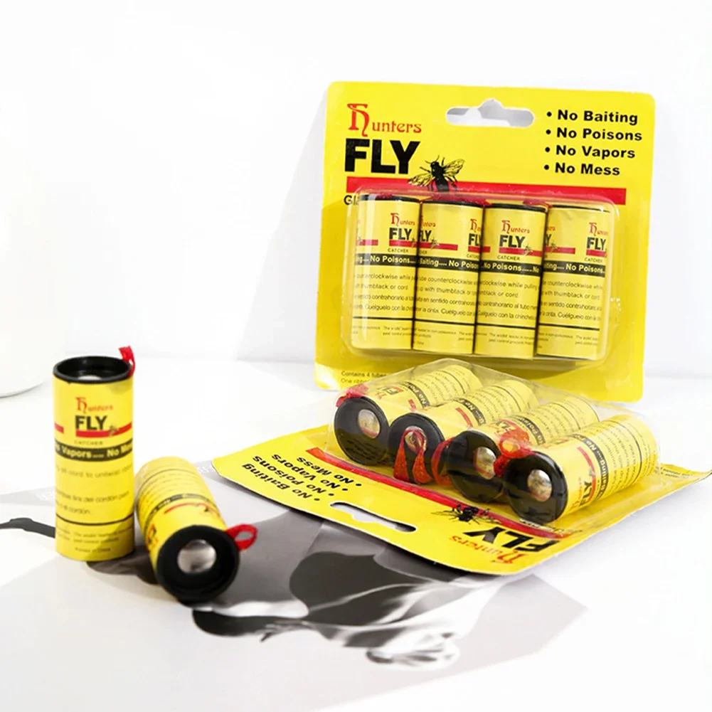 Fly Sticky Paper Disposable Fly Killer Bug Trap Pest Control Mosquito Catcher Roll Tape Double Sided Strong Glue Strip for Flies