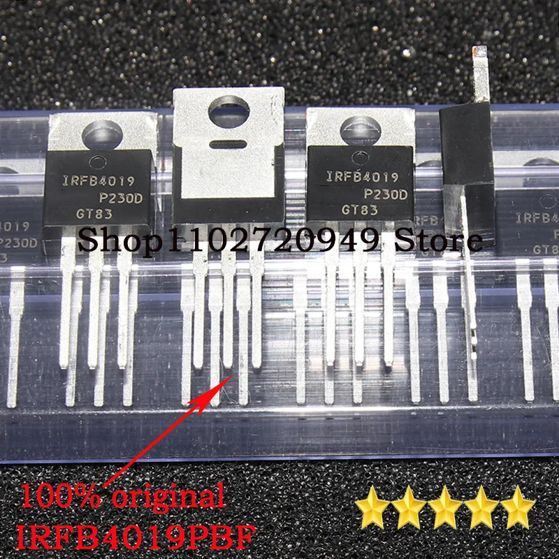 2022+ 10-20-50-100PCS 100%New Original IRFB4019 IRFB4019PBF TO-220 N-channel 150V 17A field-effect transistor MOSFET