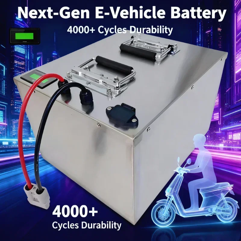 60V 17S Li-ion Battery 100Ah-200Ah | Bluetooth BMS | 12000W Max | for Off-Road Vehicles & E-Mobility