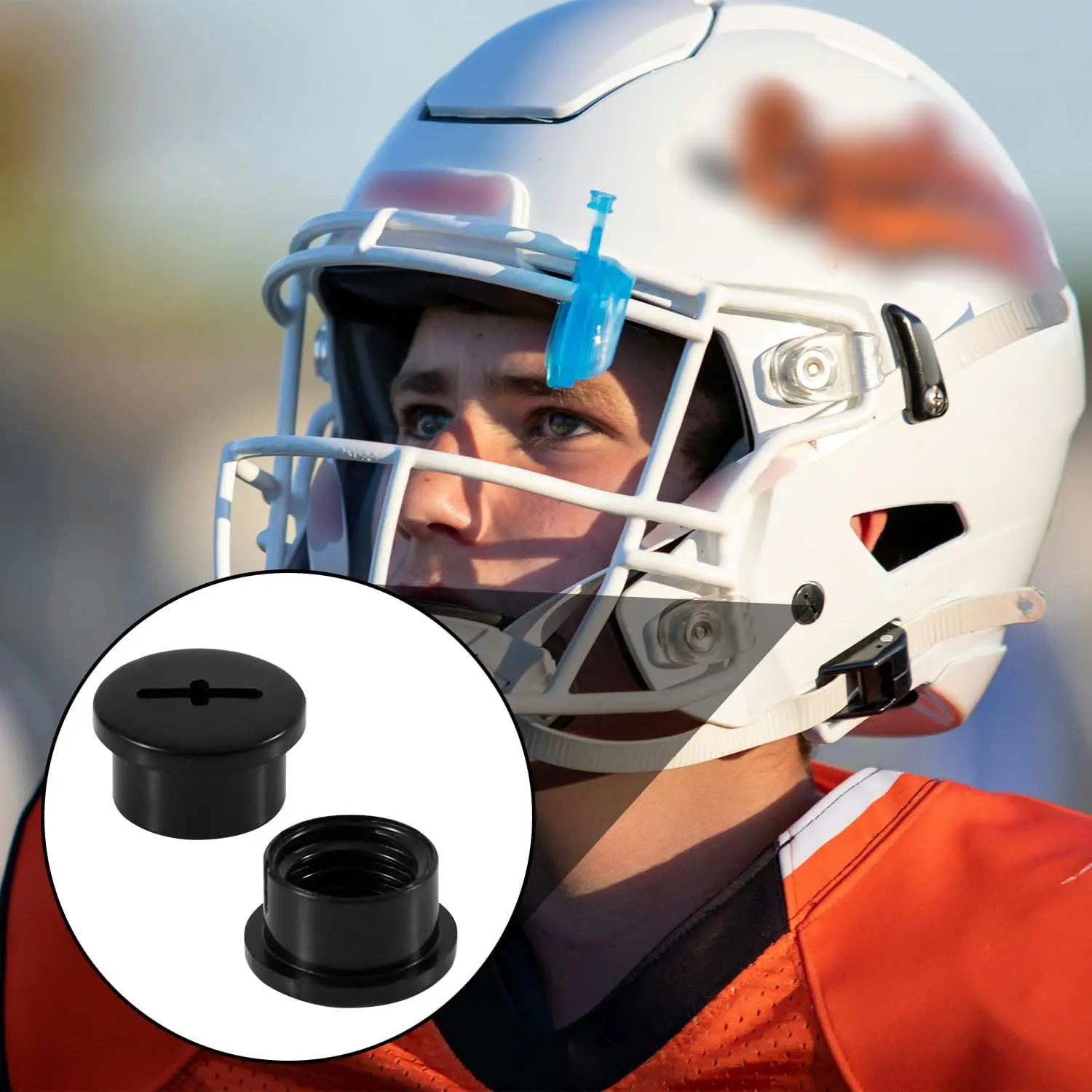 10 Pack M10 Plastic Football Helmet Valve Screw Caps for Riddell Speedflex Speed Icon Adult Tackle Helmets Sports Equipment