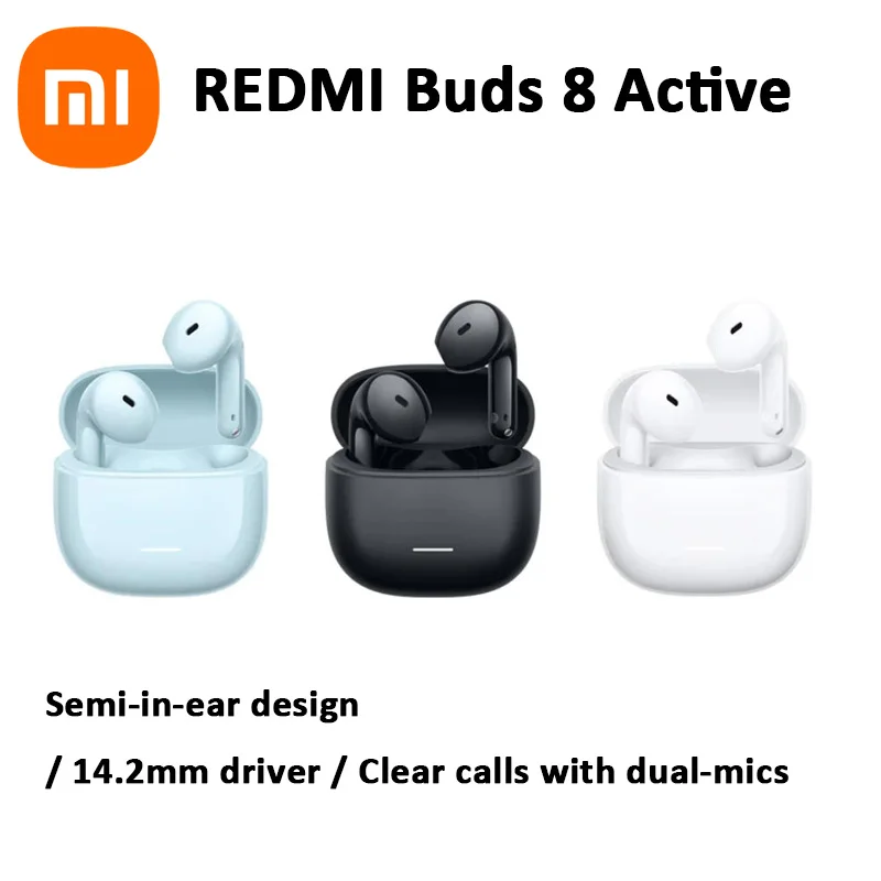 Nuevos auriculares Xiaomi Redmi Buds 8 Active versión global con cancelación de ruido, 37 horas de duración de batería y compartimento de batería de 475 mAh