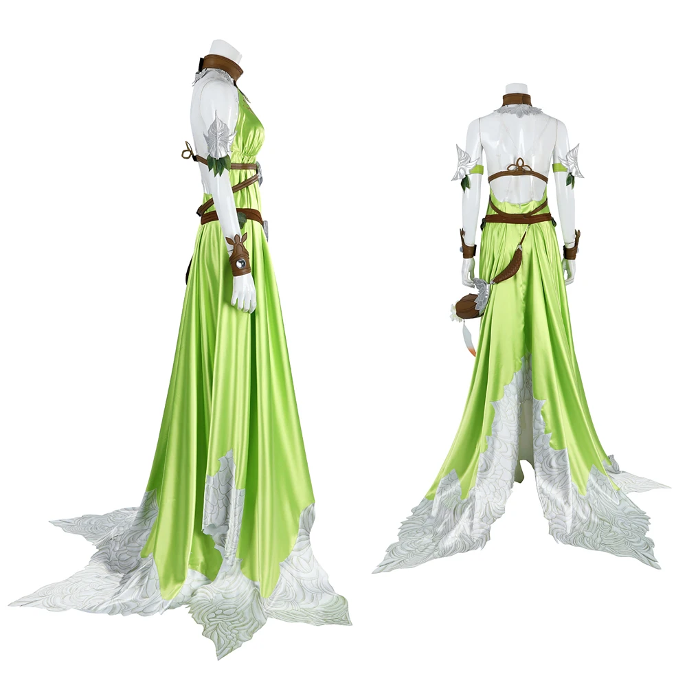 Sexy Dress FF14 Nophica Cosplay Costume Fantasy XIV:A Realm Reborn Nophica Dress and Accessories Christmas Ball Partty Outfit