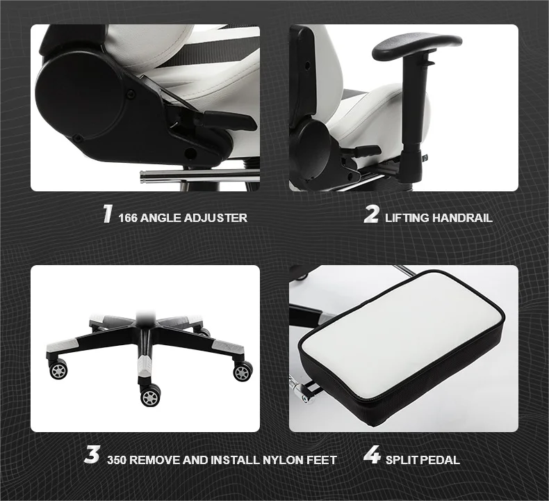 Cheap Computer Luxury Gaming Gear Chairs Racing Simulator High Quality With Spider Man With Footrest