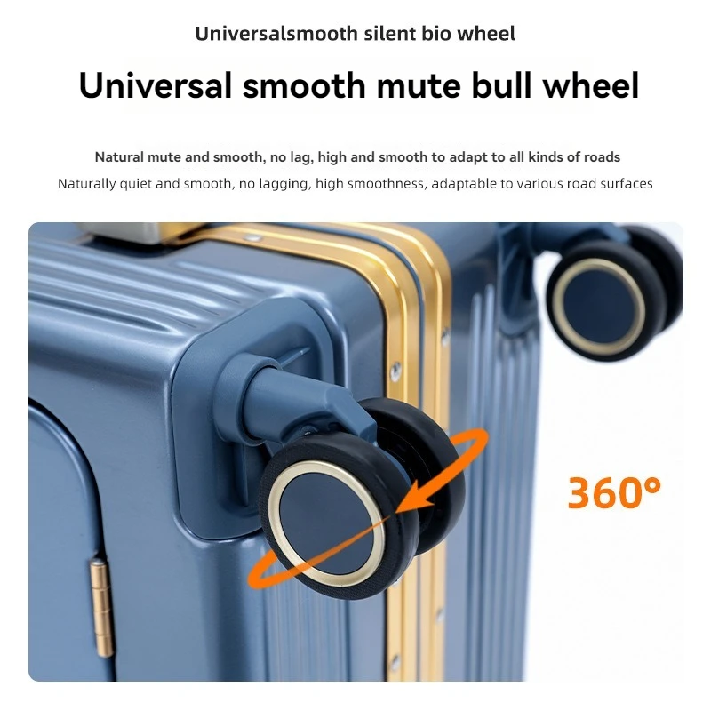 Compartimento de bagagem com abertura frontal para mulheres, mala de viagem de 28 polegadas, resistente e durável de 24 polegadas, mala de embarque de 20 polegadas, lea