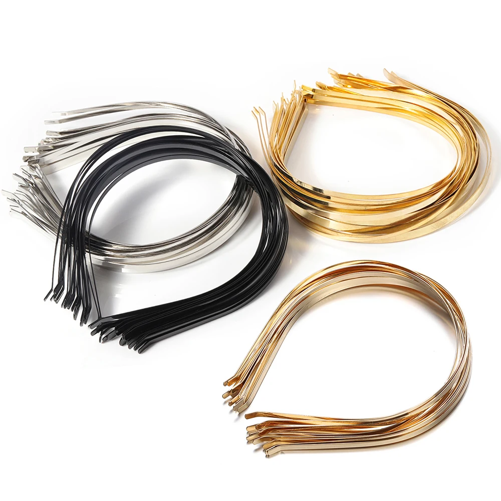 5 peças bases de tiara ultrafinas de metal, tiaras finas de cor sólida para artesanato diy, acessórios de cabelo simples para casamentos ou festas