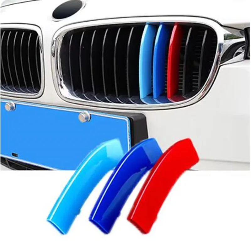 3pcs/lot Car Grille Network Decor Trims Grill Sticker for BMW E46 F30 E90 3 Series Car Style BMW Grille Sticker BMW Accessories