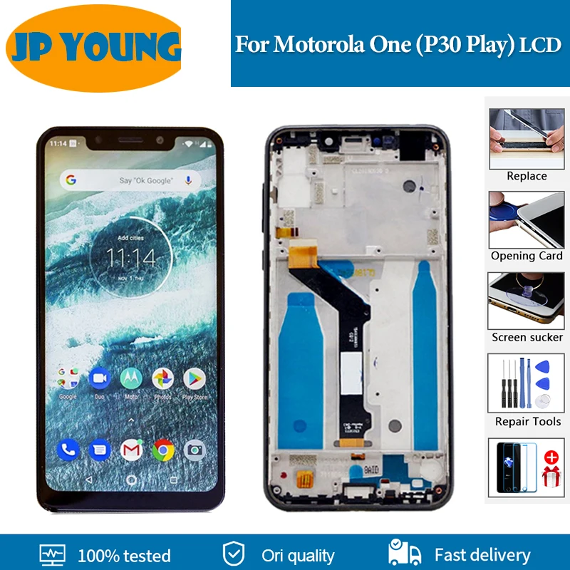 Original lcd For Motorola Moto One P30 Play Display Assemble XT1941-1 XT1941-3 XT1941-4 LCD Display Touch Screen With Frame