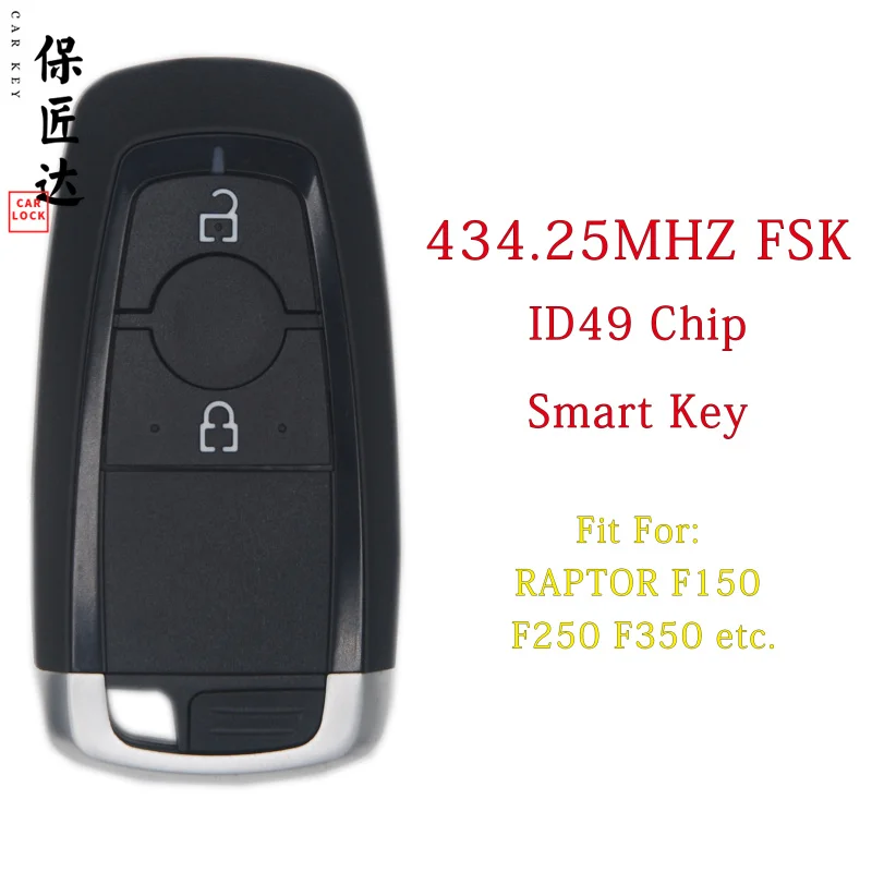 BaoJiangDd car key Fit for Ford ESCAPE RAPTOR F150 F250 F350 434MHZ Smart Remote  Car Key FCC ID:HS3T-15K601-DD HS7T-15K601-DC