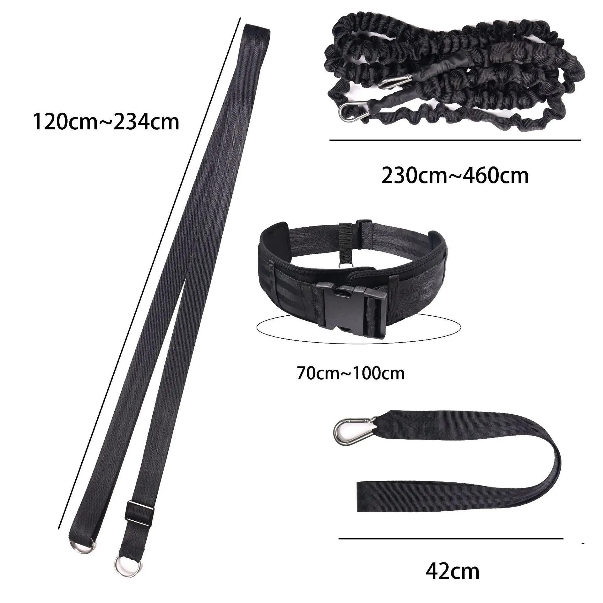 حزام السباحة حبل المقاومة معدات تدريب القوة حبل مطاطي مجموعة حزام تدريب السباحة معدات تدريب السباحة