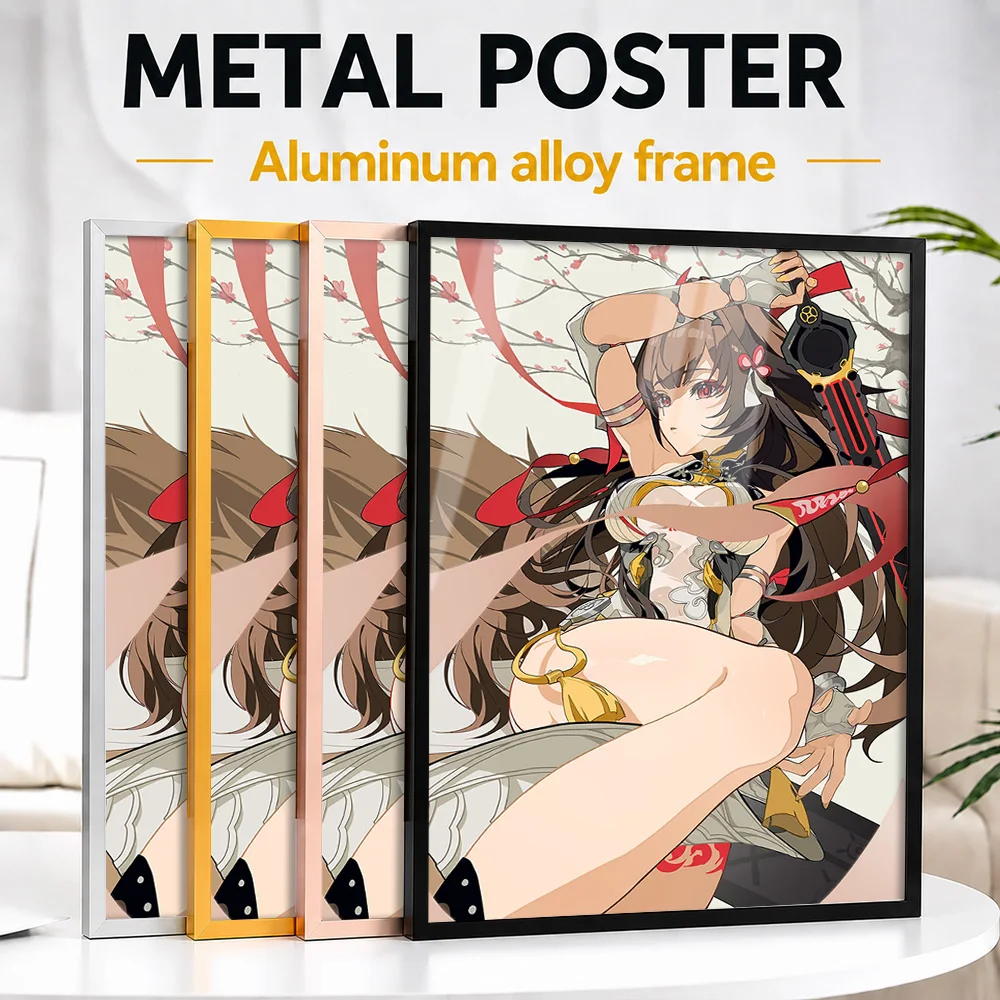 Zenless Zone Zero Ye Shunguang Metal Poster With Aluminum Alloy Frame Personalized Photo Neon Manga Style Wall Art For Bedroom