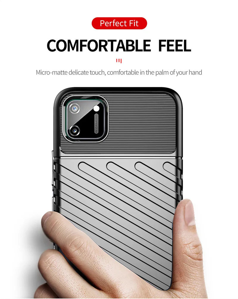 Shockproof Thunder Cases For Realme C11 C17 C35 Fashion Silicone Phone Cover for realme v25 Q5 Soft Matte Mobile Shell