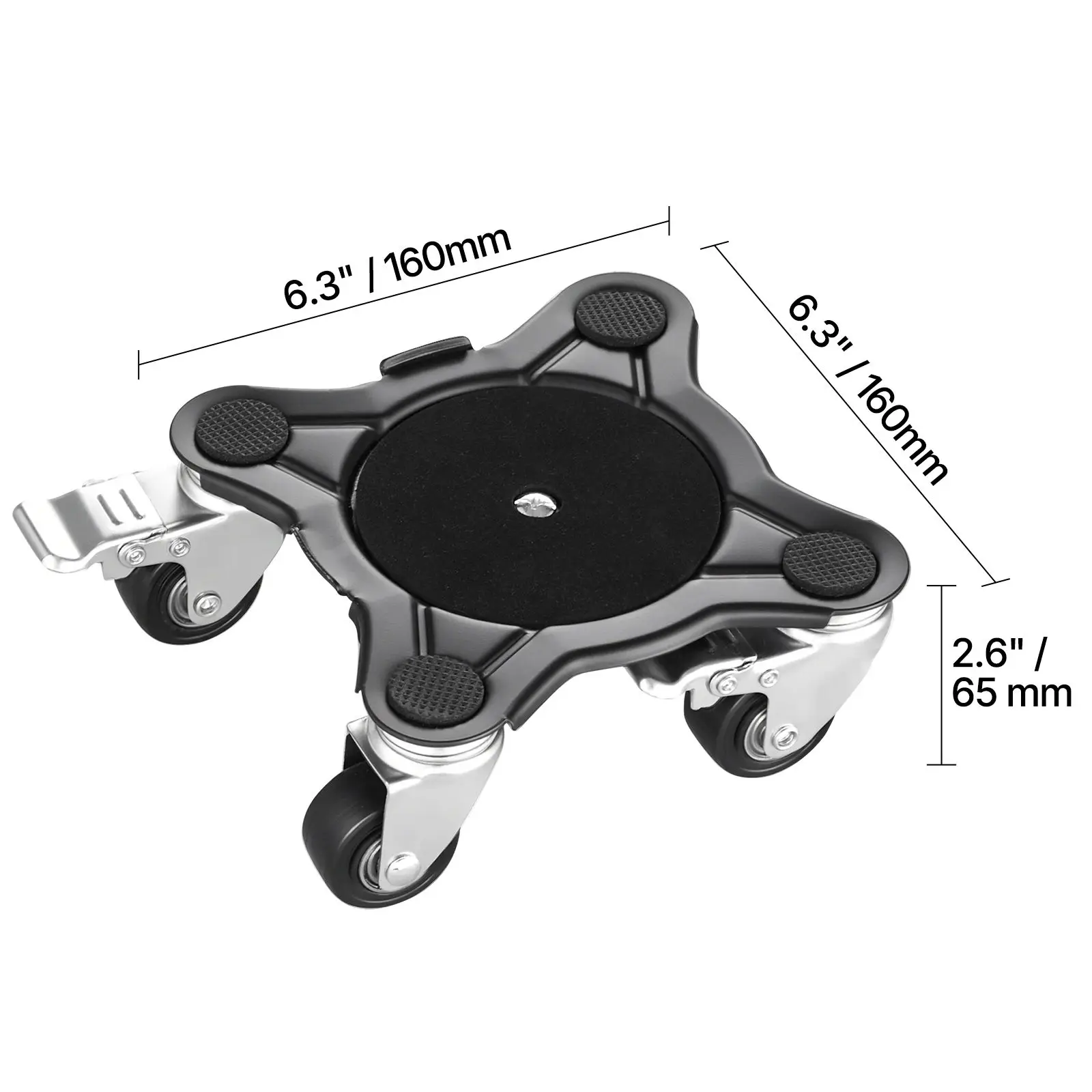 Furniture Dolly, Maximum Load 1200 lbs, Heavy Duty Furniture Movers with 5 360° Rotation Wheels, Carbon Steel Panel, Furniture L