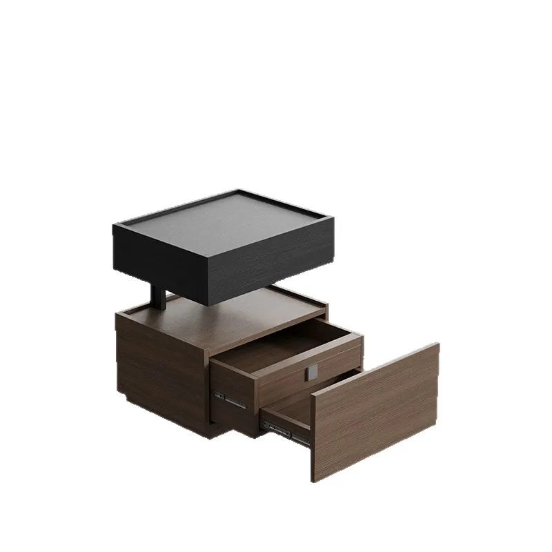 Minimalist Bedside Table with Hidden Compartment Underbed Storage Cabinet Suspended Bedroom Household Organizer