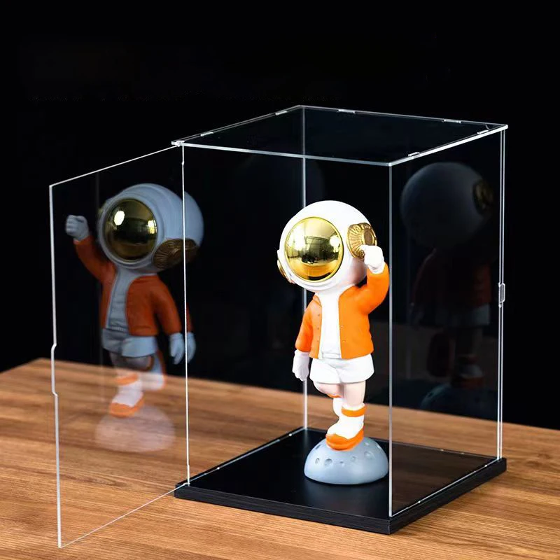 Clear Acrylic Display Cabinet with Door for Collection, Assemble Acrylic Box for Protection of Action Figures, Car Models