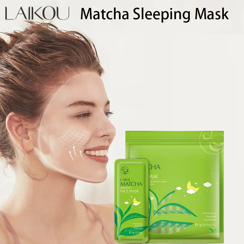 

LAIKOU Matcha Moisturizing Sleeping Face Mud Anti Wrinkle Night Facial Moisturize Anti-Aging Mask for Facecare