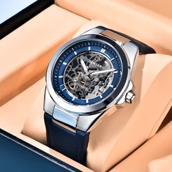 BENMYAR new BY-5207 42mm hollow luminous dial 50 meter waterproof fashionable luxury men's mechanical watch