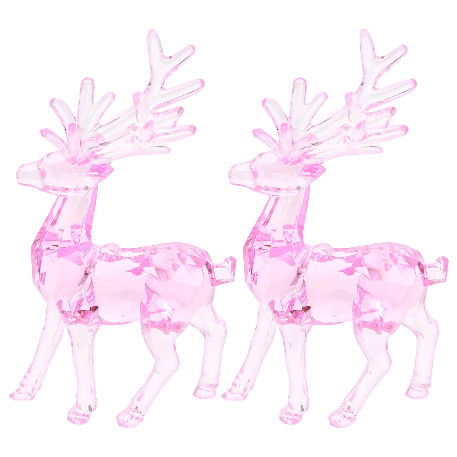 

2pcs Christmas Elk Hanging Ornament Acrylic Xmas Tree Decor Elk Shaped Pendant For Holiday Home Party Decoration Xmas