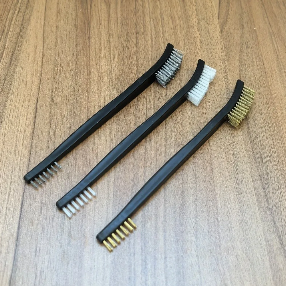 Double Head Wire Brush Set Metal Rust Anti-Rust Double Head Wire Brush Light Scrubbing Cleaning Polishing Steel Wire Brushes