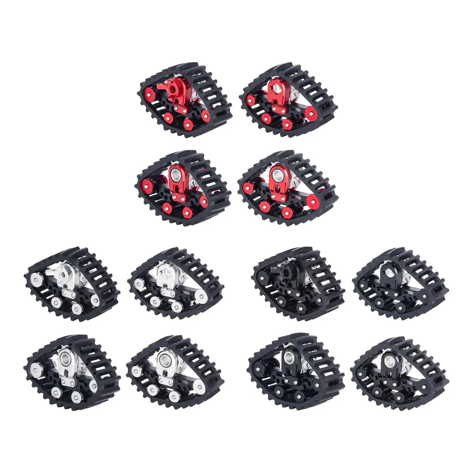 

4x 1/24 RC Crawler Snow Track Wheel Tires,Professional,Attachment,Parts,Mount,Track Snow Tires,Maintenance,Replaces for SCX24