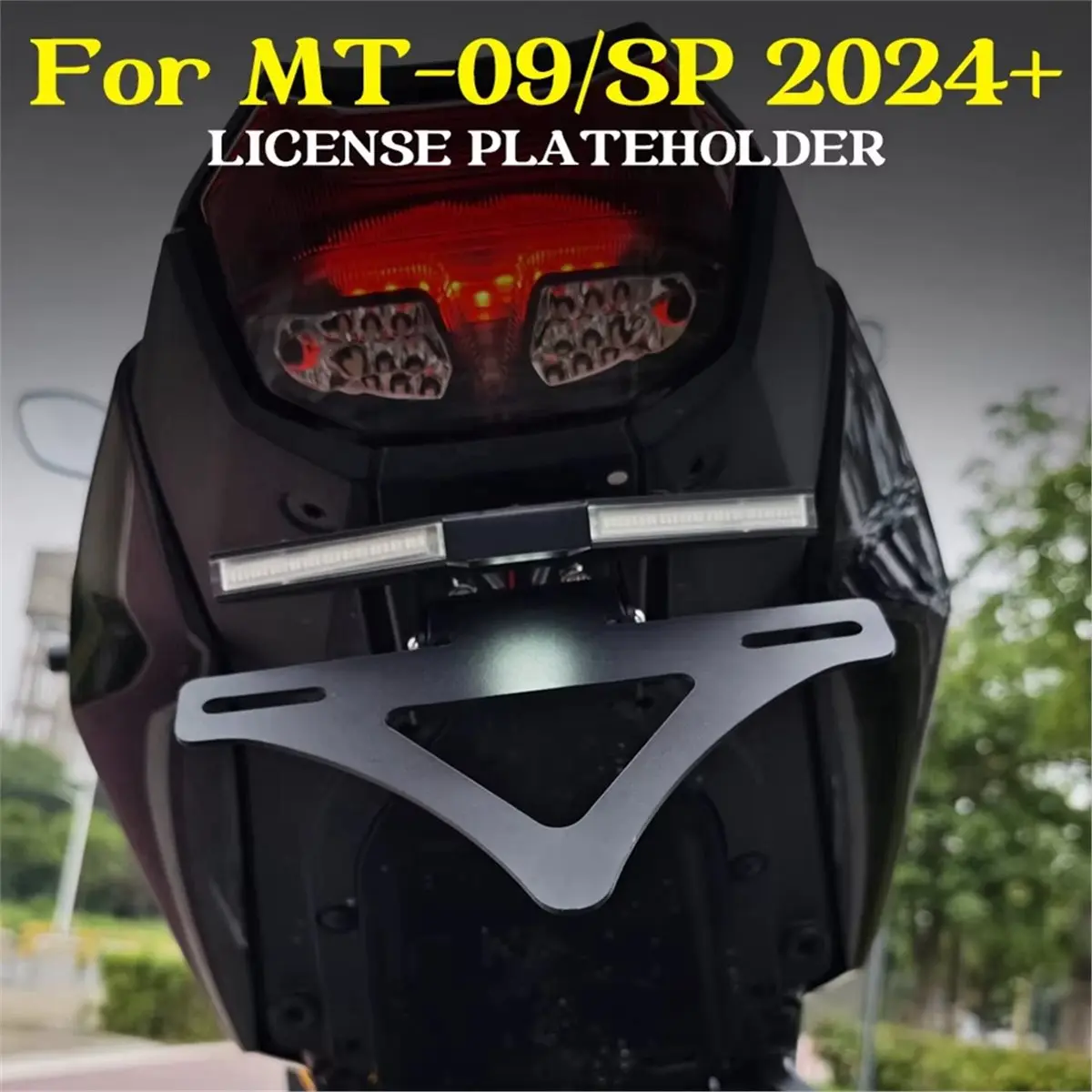 update. NEW Motorcycle Turn Light License Plate Holder Fender Eliminator Bracket Kit for YAMAHA MT-09 SP MT09 2024 2025 2026