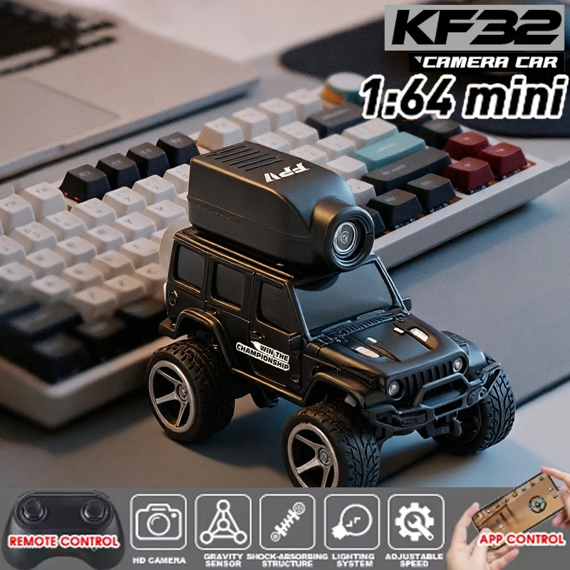 

KF32 1:64 RC Мини Альпинистский Сплав Видео Автомобиль со светодиодной подсветкой и HD-камерой Радио Дистанционное Управление Автомобиль Игрушка для детей Лучший подарок