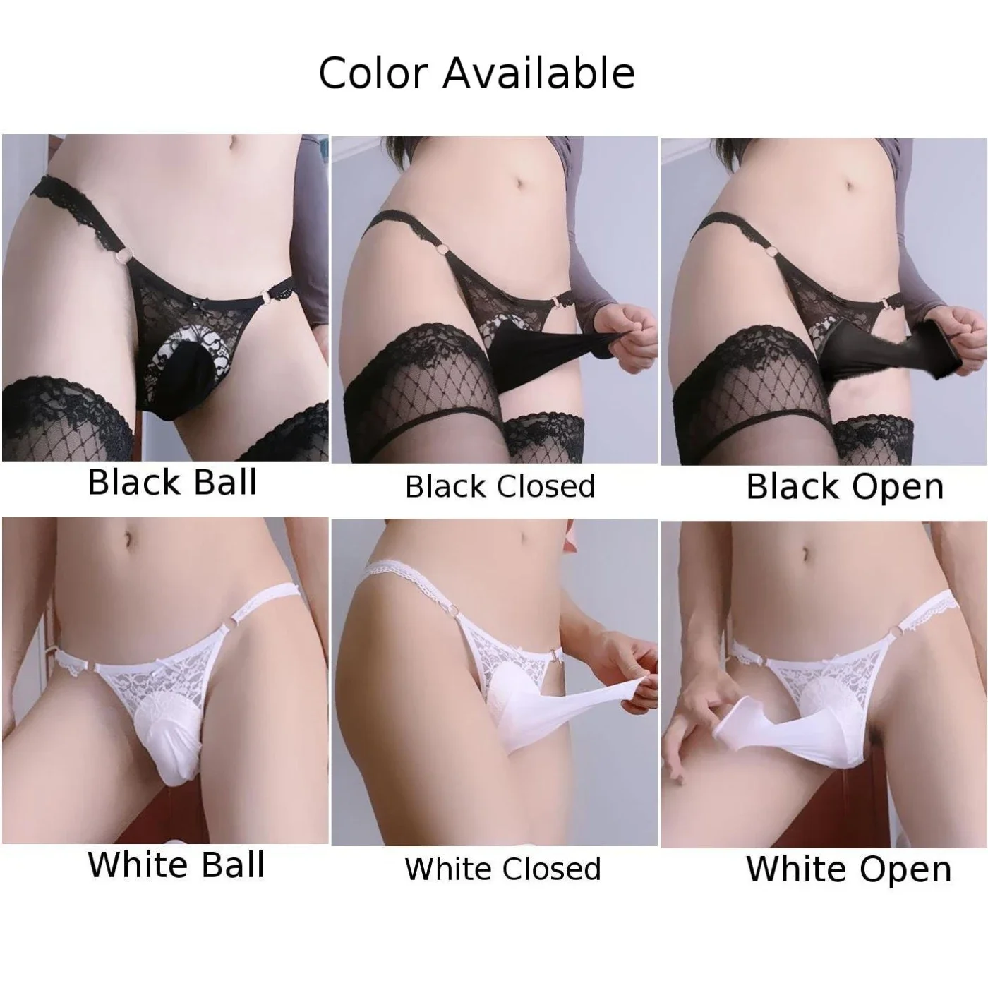 Mens Lace T-back Underpants Ultra-thin Briefs Cock Open Sheath Sissy Thong Panties Gay Erotic Egg Package Underpants Lingerie