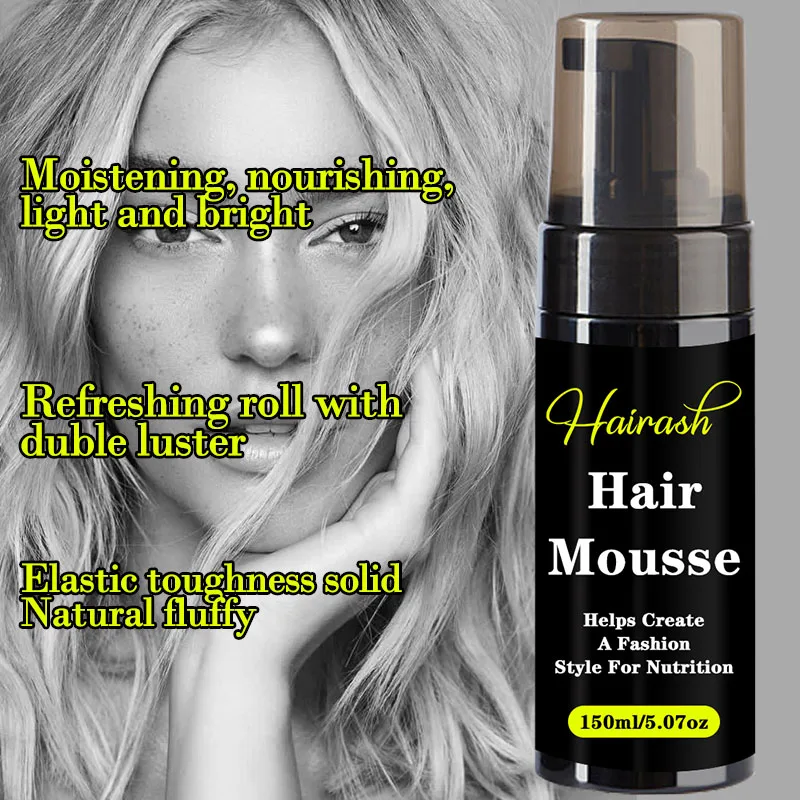 Hairash 150ml Lace Tint Hair Mousse Foam Wig Care Moisturizing Styling Sculpting For Curly Wigs