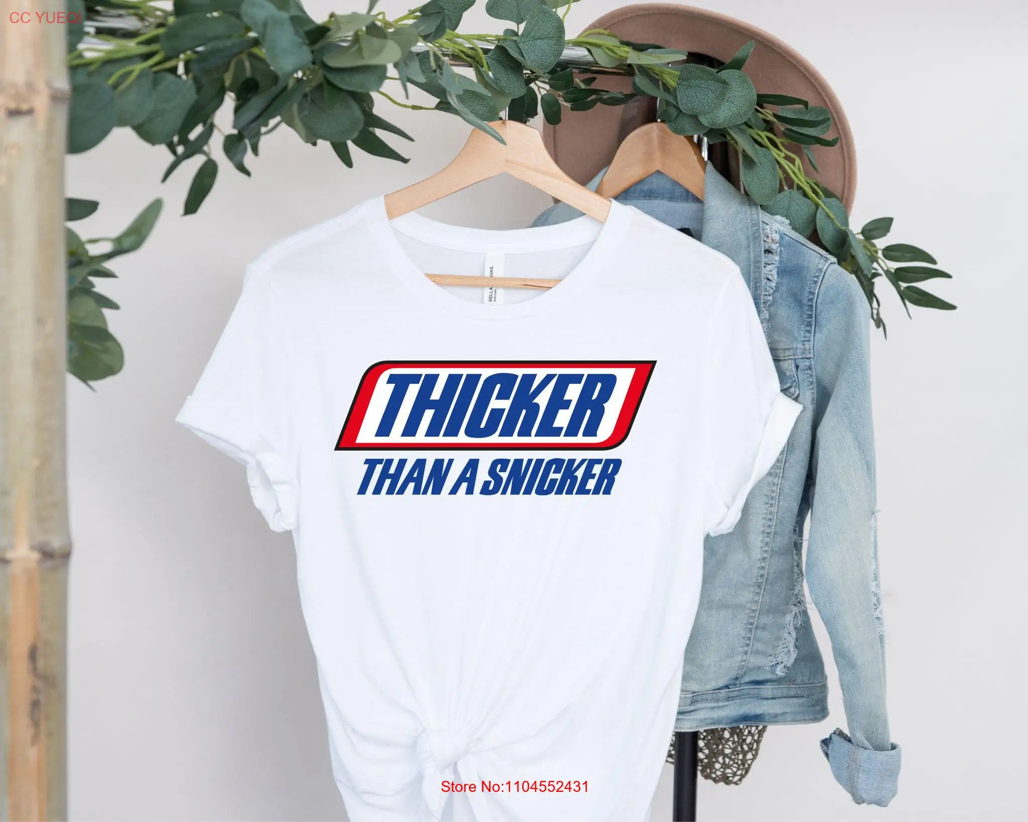 Camiseta más gruesa que un Snicker, barra de dulces, Humor, comida divertida, regalo para adultos para mujeres, mangas largas o cortas