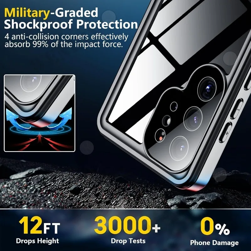 IP68 Waterproof Case For Samsung S26 S25 S24 Ultra A57 A56 A37 A17 5G Metal Aluminum Swimming Phone Luxury Cover Capa Fundas