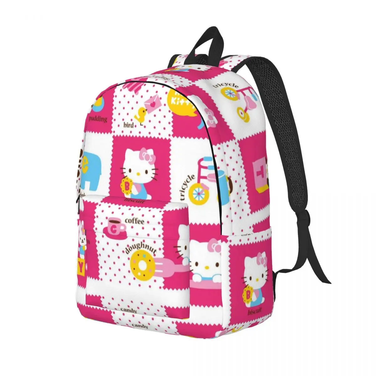 Kawaii Sanrio HelloKitty Cartoon Backpack for Men Women Fashion Student Business Daypack College Canvas Bags Durable