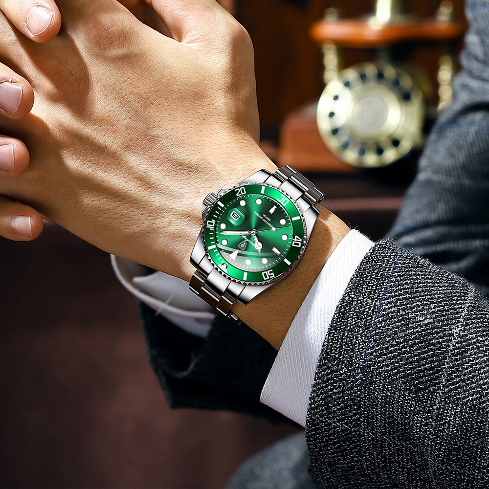 POEDAGAR 2024 New Luxury Watch Man Quartz Sports Men Watch Waterproof Luminous Stainless Steel Chronograph Men\'s Watches +box
