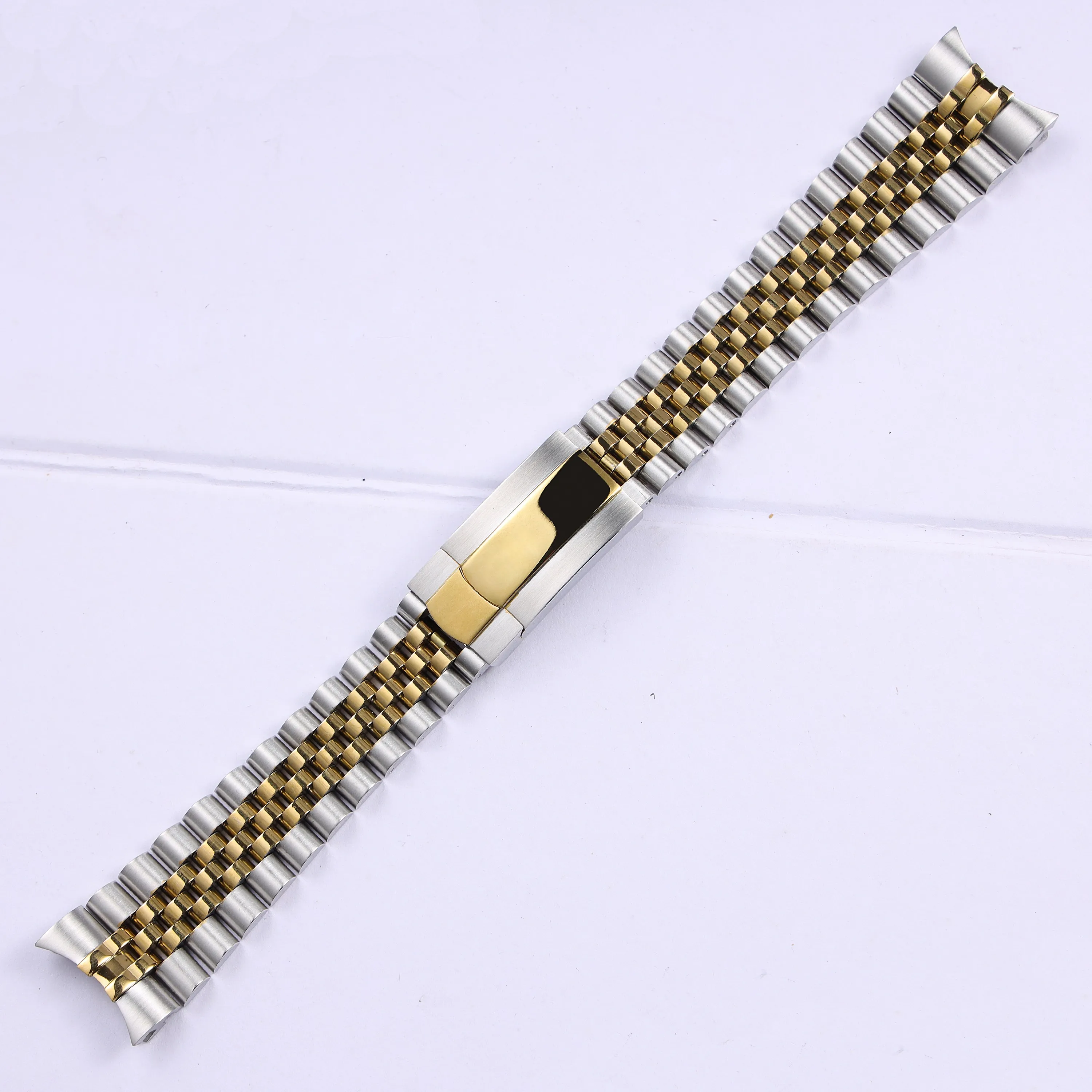 New Stainless Steel Watch Bracelet Luxury watchband 20mm 21mm For Rolex Oyster Perpetual Datejust Watch Straps silver gold