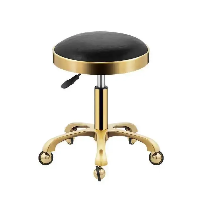 

Lifting Rotating Barber Pulley Circular Professional Stool Chair Lounge Pedicure Barber Chair Beauty Salon Stool 가구 바퀴의자