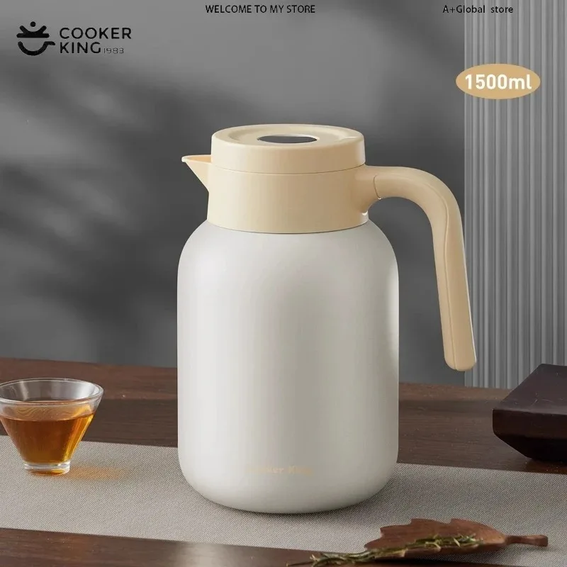 

COOKER KinG термос-чайник из нержавеющей стали 316, вакуумная изоляционная бутылка для горячих/холодных напитков, 1,5/2,0 л, офисные чайники с горячей водой