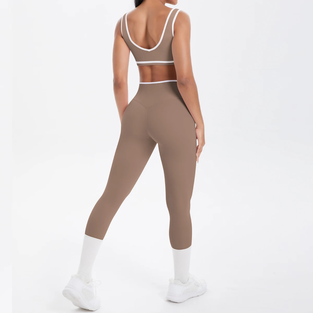 Damen-Sport-BH, Yoga-Hosen-Set, schnell trocknende Leggings, Fitness, Sport, Sommer, Yoga-Top, Push-Up, hoch taillierte Yoga-Sport-Leggings – Detail 25