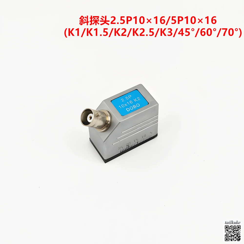 2.5P/5P10x16K2 K2.5K1.5K3 45/60/70degree Ultrasonic Flaw Detector Oblique Probe Weld Seam 5MHz/2.5MHz
