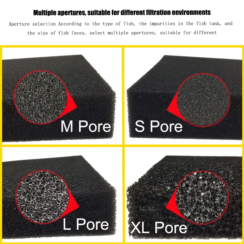 Esponja de filtro de espuma para acuario, hoja de almohadilla para pecera, estanque, divisor de sumidero