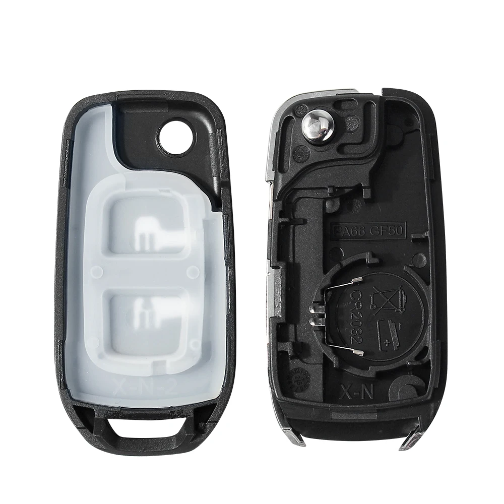 KEYYOU Modifizierte Klappbare Autoschlüsselhülle für Renault Symbole Logan Sandero Trafic Lodgy Dokker Duster Dacia 2/3-Tasten – Detail 6