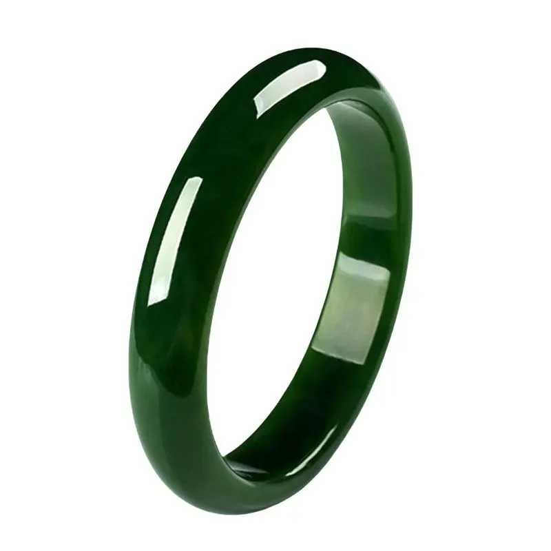 

Новый натуральный зеленый браслет со шпинатом, классический ретро-браслет из атмосферного нефрита