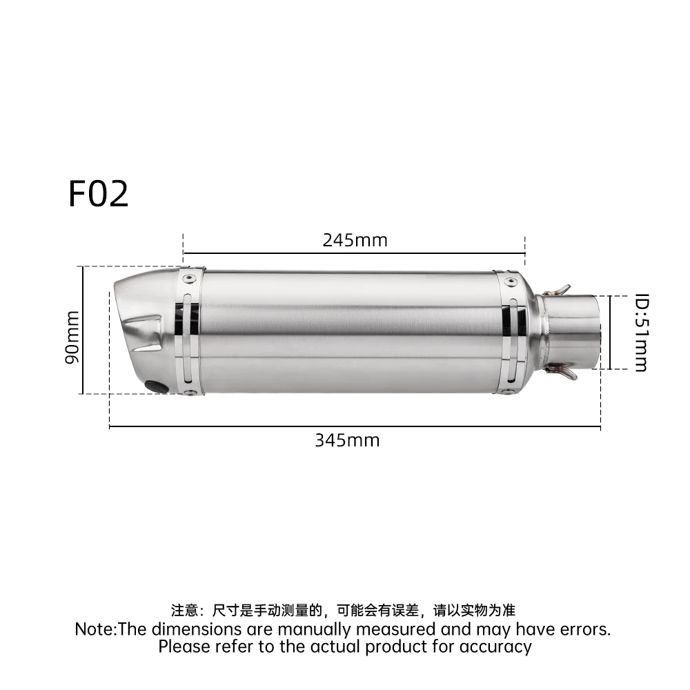 FOR FZ6 FZ6N FZ6S FZ-6 (2004-2009) stainless steel middle section suitable for motorcycle exhaust system complete kit F02/51mm