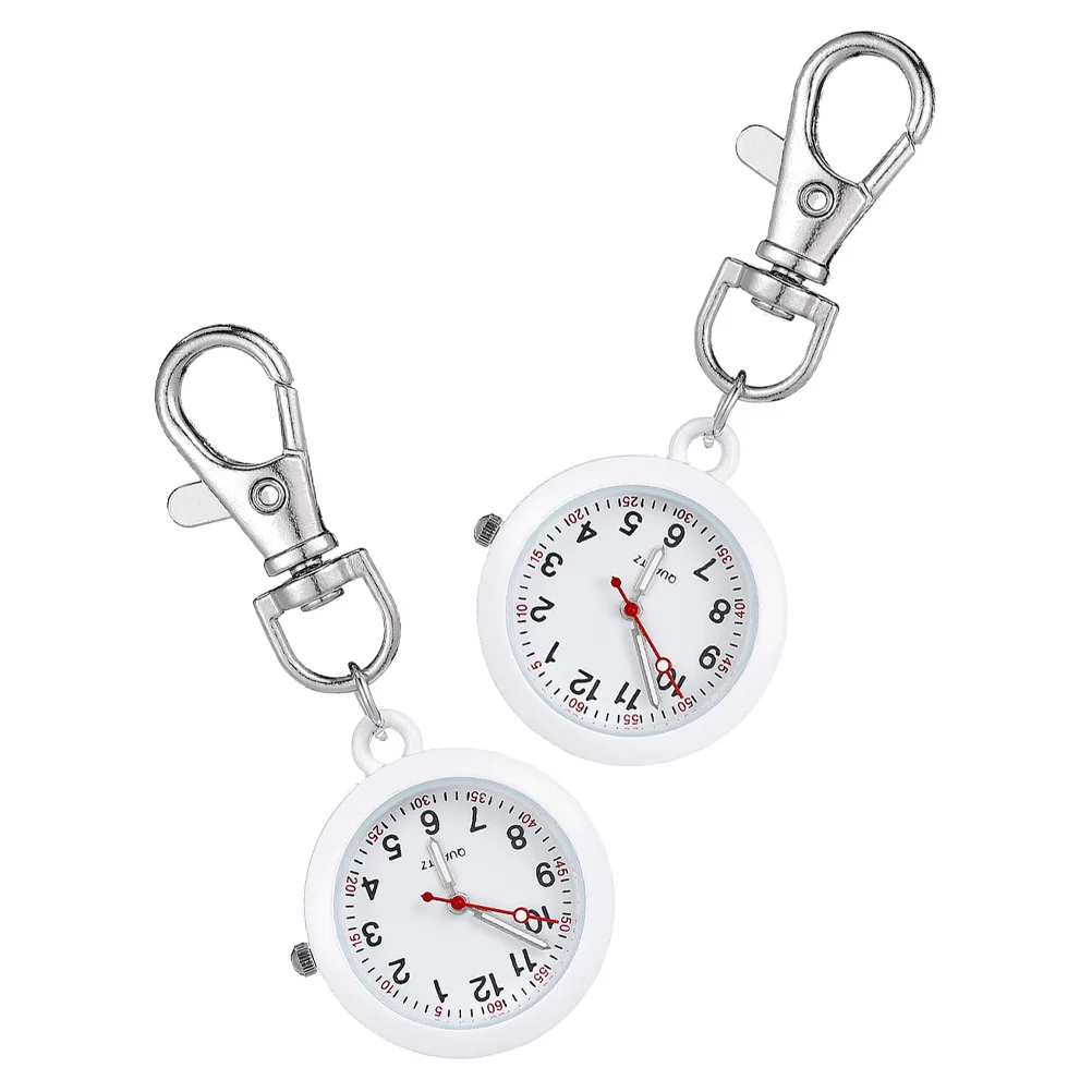 

2Pcs Nurse Pocket Watch Vintage Quartz Design Clear Dial Durable Medical Timepiece for Nursing Professionals Efficient Shift