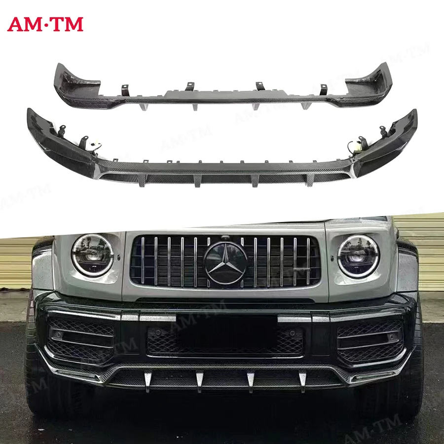

Высокое качество для Benz G Class G63 W463A W464 2019-2024 сухая передняя губа из углеродного волокна, задний диффузор, бампер, спойлер, автомобильные аксессуары
