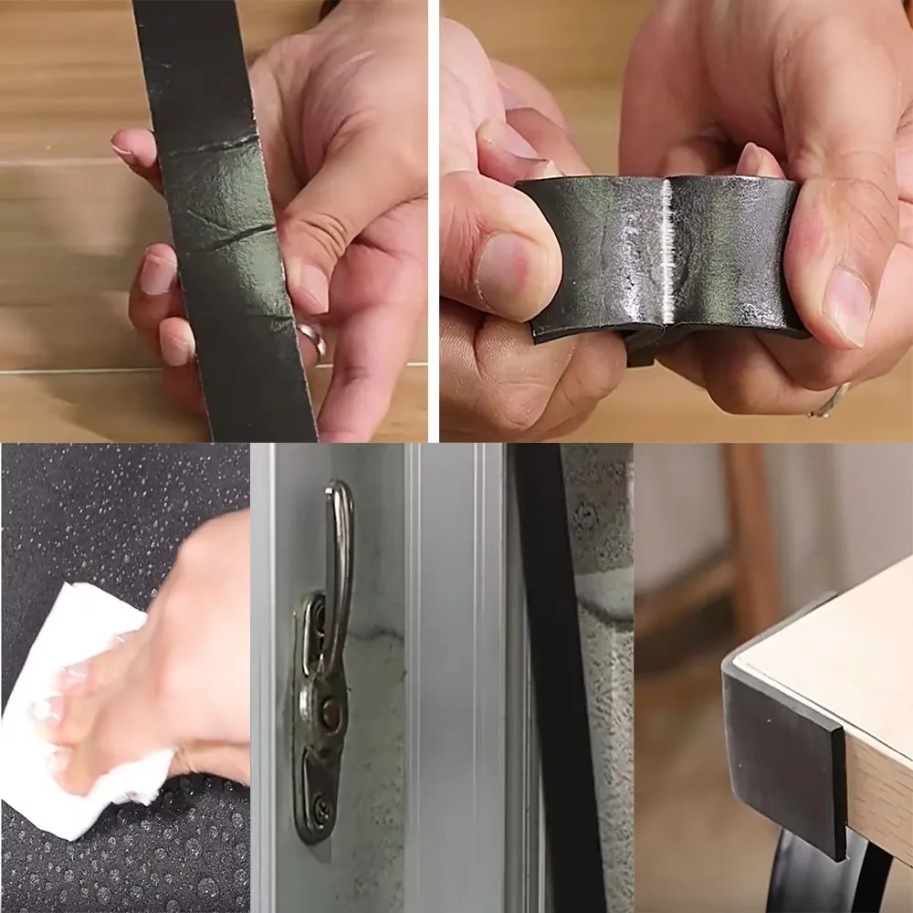 Nastro spelafili autoadesivo spesso 3M 5mm, striscia di tenuta in gomma schiuma per spazi tra porte e finestre, resistente alle intemperie, isolamento ecc.