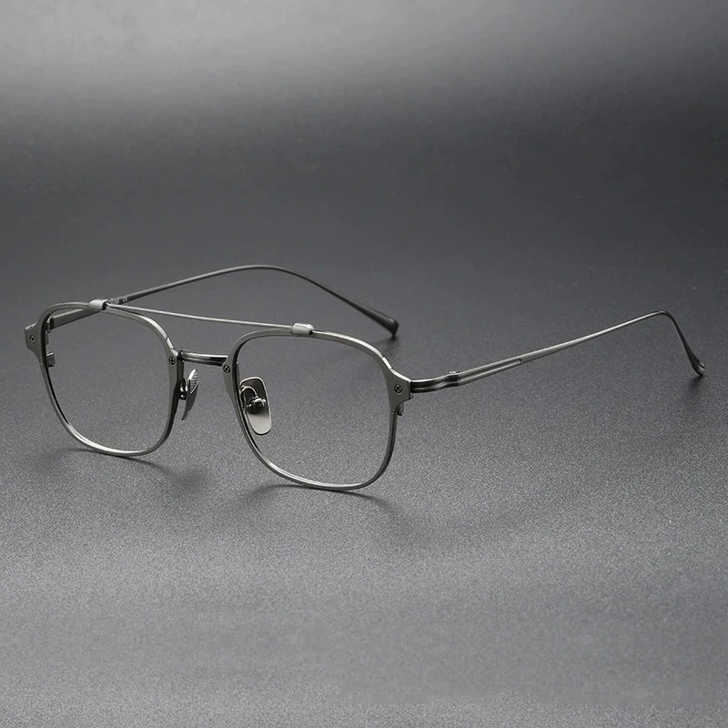 

Vintage Anti Blue Light Reading Glasses Men Titanium Eye Glasses for Men Optical Eyeglasses Frame Prescription Myopia Glasses 75
