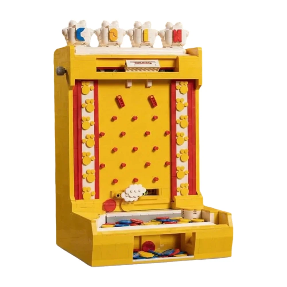  Elektrischer Münzschieber-Bausatz, Kreative Spielkonsole, Montagemodell-Bausteine, Sammelbares Heim-Deko-Element, Kreatives Spielzeug, Geschenke für Erwachsene, 2093 Teile