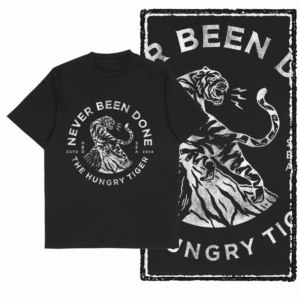 Japanese Style Vintage Tiger Graphic Printed T-shirt Men Women Cotton Loose Casual Tshirt Men's T-shirts  Summer Men's Clothing