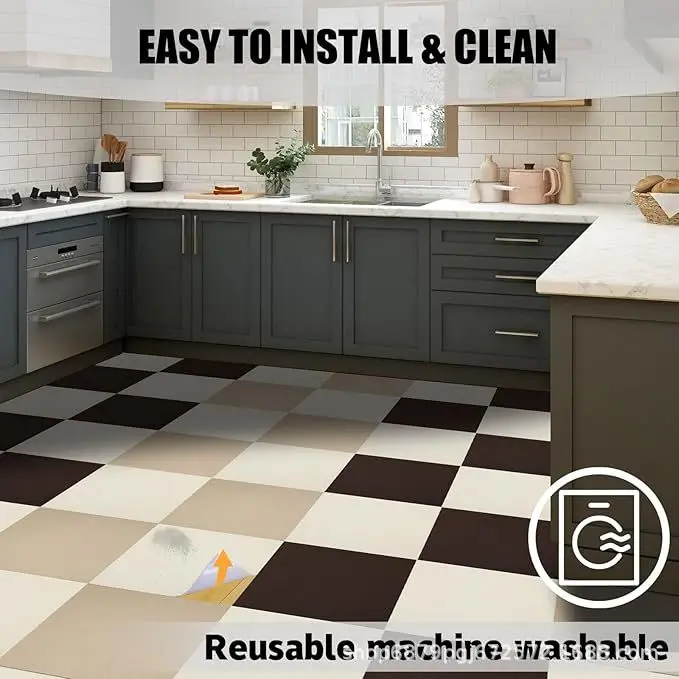 

Self-adhesive cut square carpet Anti-ski room living room bedroom children room isolation floor mat