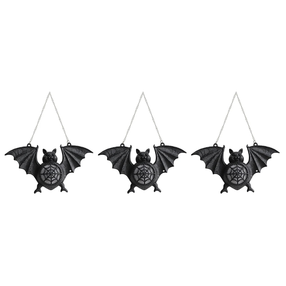 

3 Pcs Halloween Bat Decorative Light Chandelier Bats Plastic Hanging Decoration