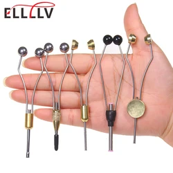 Ellllv 1PC Stainless Steel/Brass/Tungsten Alloy Bobbin Holders Fishing Flies Lure Bait Tying/Assist Hook Knotting Tools 8 Styles